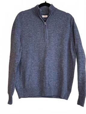 IZOD Men's Half-Zip Sweater Size Large Blue Heather